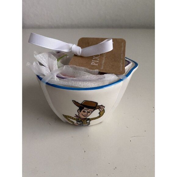 Rae Dunn Toy Story Pixar Measuring Cups Woody Buzz Aliens Jesse Ceramic NEW - Picture 2 of 9